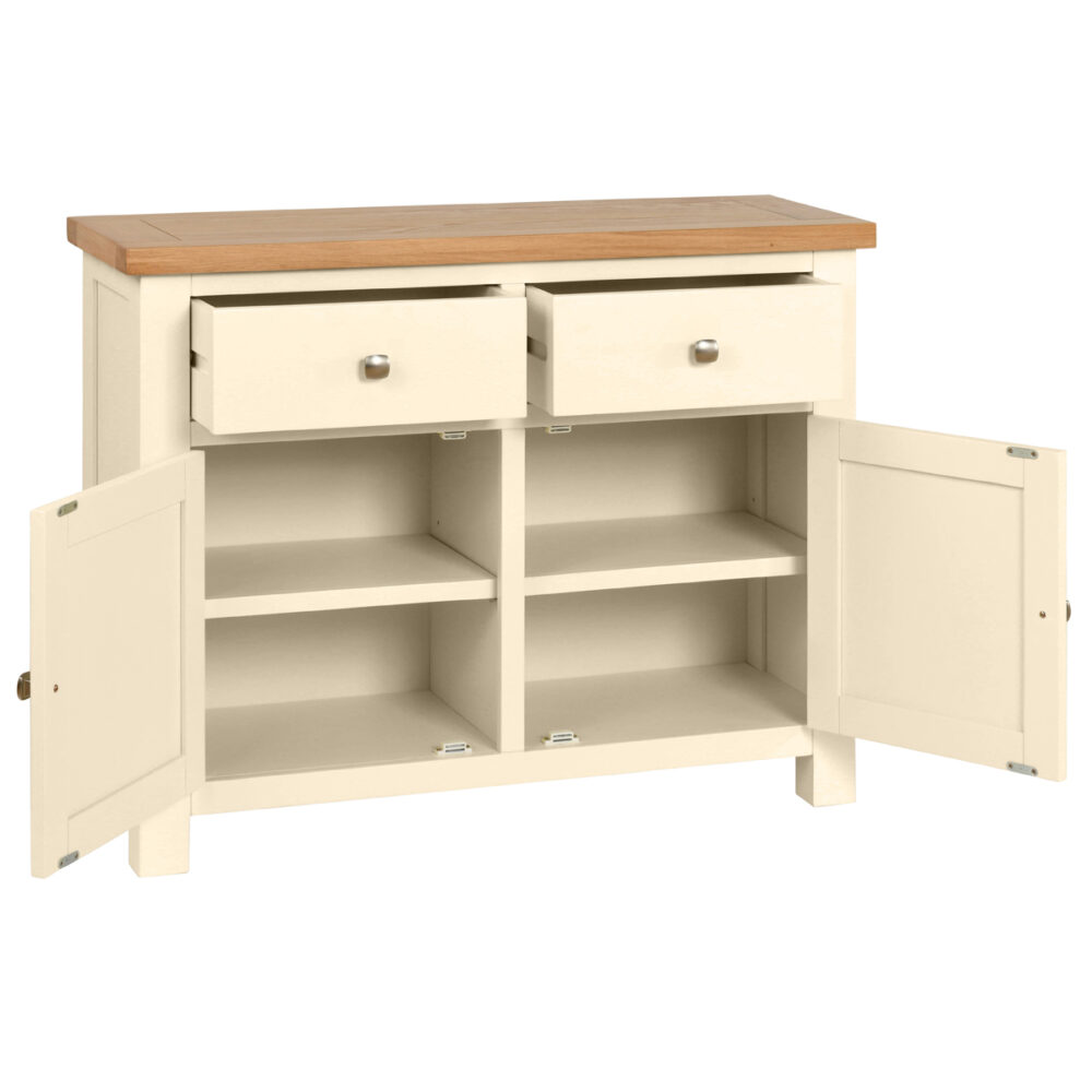DPT051PI_painted_sideboard_2_drawers_doors_dining_living_hallway_storage_oak_top_ivory_open-1000x0-c-default