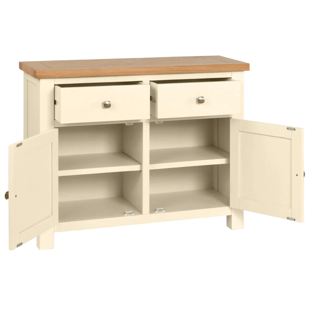 DPT051PI_painted_sideboard_2_drawers_doors_dining_living_hallway_storage_oak_top_ivory_open-1000x0-c-default