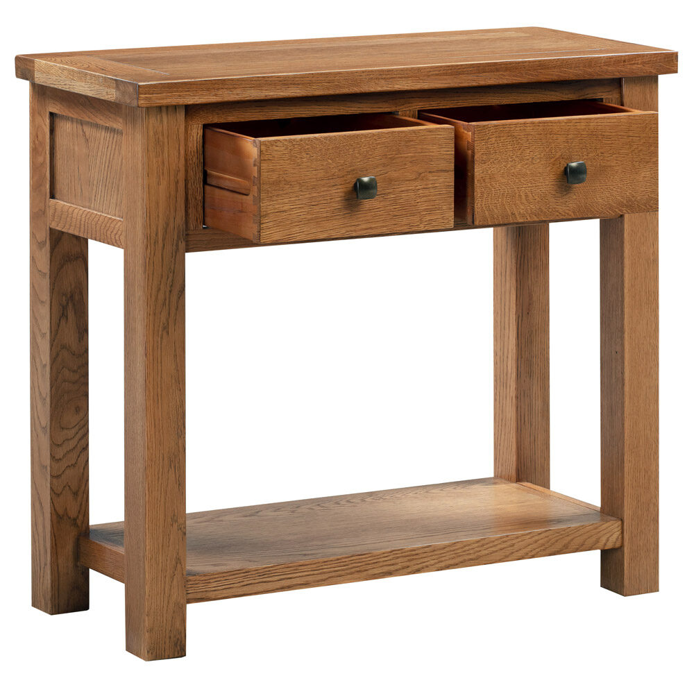 DOR079R_2_drawer_console_table_hallway_living_dining_room_telephone_table_rustic_dark_oak_open-1000x0-c-default