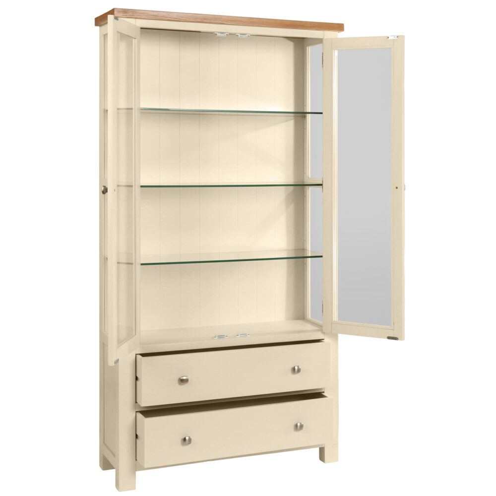 DPT087PI_painted_glass_display_cabinet_ornaments_storage_living_dining_oak_top_ivory_open-1000x0-c-default